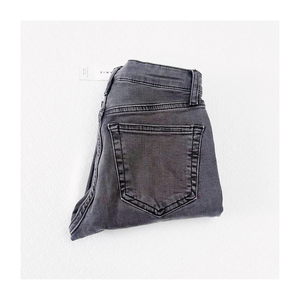 Topshop High Waisted Skinny Denim Jeans Black Button Fly SZ2 NWT
